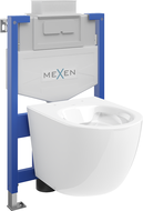 Mexen Lena WC-Verset bei Mauer verstoppt Fenix XS-U mat WC, wäiss Glanz - 6853322XX00