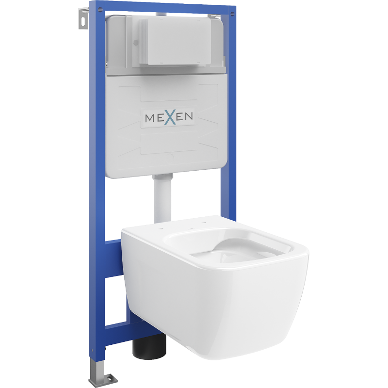 Mexen Unterputz-WC-Set Fenix Slim mit WC-Schüssel Margo, weißer Glanz - 6103342XX00