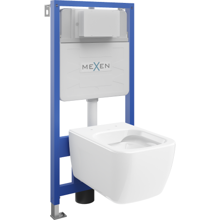 Mexen Unterputz-WC-Set Fenix Slim mit WC-Schüssel Margo, weißer Glanz - 6103342XX00