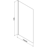 Mexen Alex Duschabtrennung 1-flügelig 70 x 140 cm, schwarzer Rahmen fix - 893-070-000-70-70