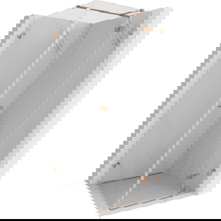 Mexen Lunar T Rechts angeschlagene Duschkabine 100 x 100 cm, transparent, gebürstetes Kupfer - 834T-100-100-65-00-P