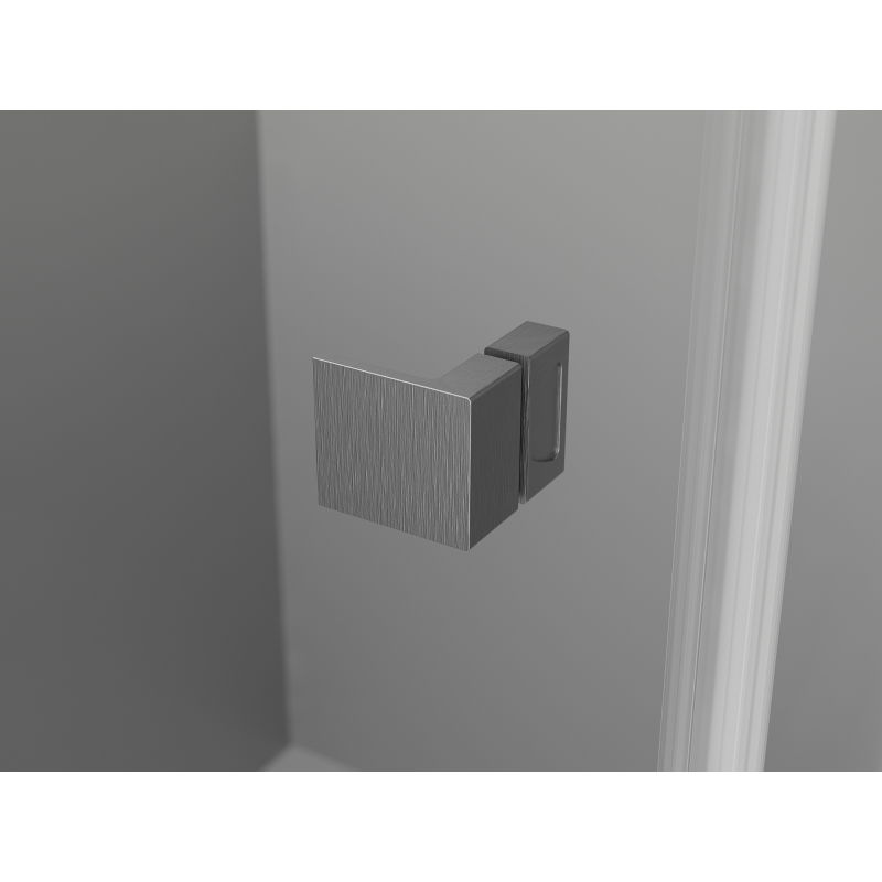 Mexen Lunar T cabina doccia a sinistra 90 x 90 cm, trasparente, grigio canna di fucile spazzolato - 834T-090-090-66-00-L