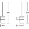 Mexen Base szczotka toaletowa, czarna/złota - 7088250-57
