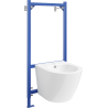 Mexen Concealed Bidet Set Fenix B Frame with Lena Bidet, White - 69935224800