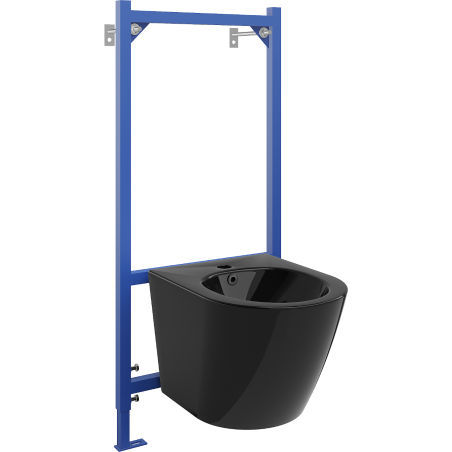 Mexen Fenix B concealed bidet frame set with Lena bidet, black gloss - 69935224870
