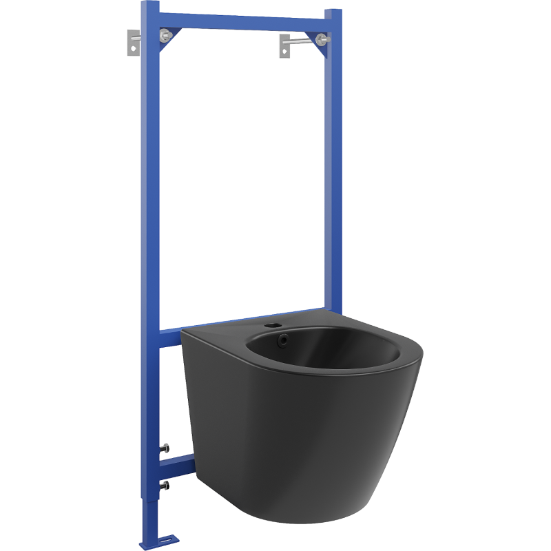 Mexen conjunto empotrado bidet bastidor Fenix B con bidé Lena, negro mate - 69935224885