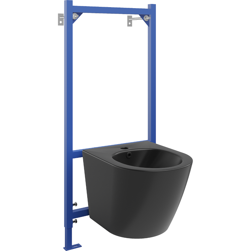 Mexen ensemble encastré bidet cadre Fenix B avec bidet Lena, noir mat - 69935224885
