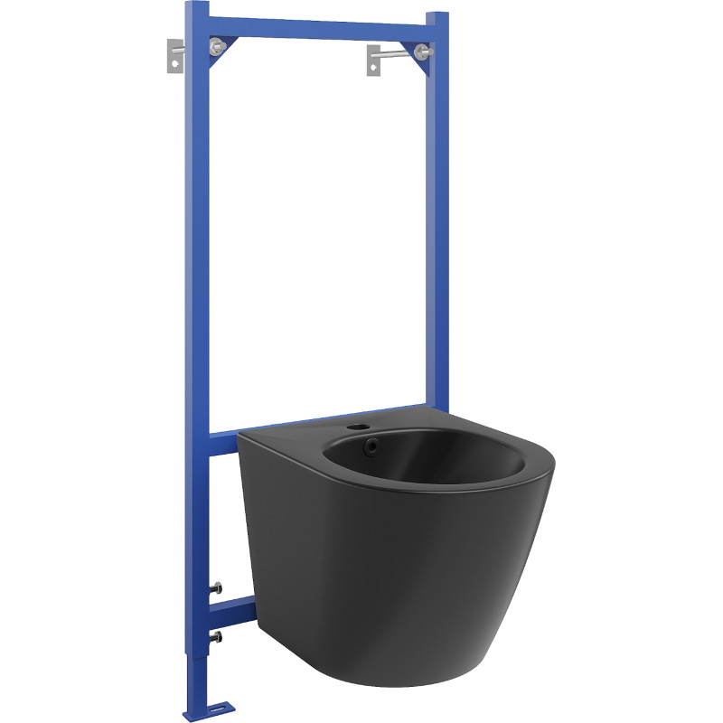 Mexen Lena seinaalune bidee komplekt raami Fenix B koos bideega, must matt - 69935224885
