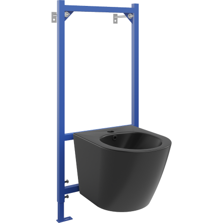 Mexen conjunto empotrado bidet bastidor Fenix B con bidé Lena, negro mate - 69935224885