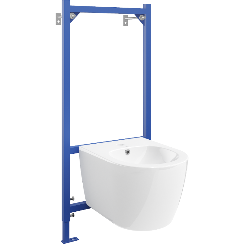 Mexen ensemble encastrable bidet cadre Fenix B avec bidet Carmen, blanc - 69935884900
