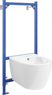 Mexen Carmen Fenix B Concealed Bidet Frame Set with Bidet, White - 69935884900