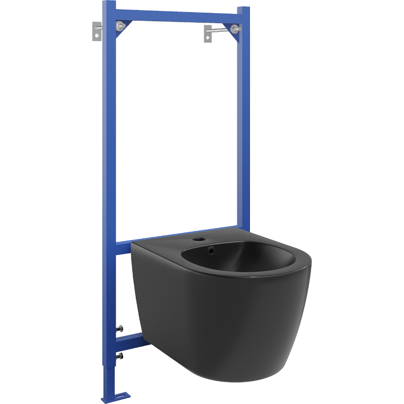 Mexen Carmen Bidet-Installatiounsset Fenix B mat Bidet, schwaarz matt - 69935884985