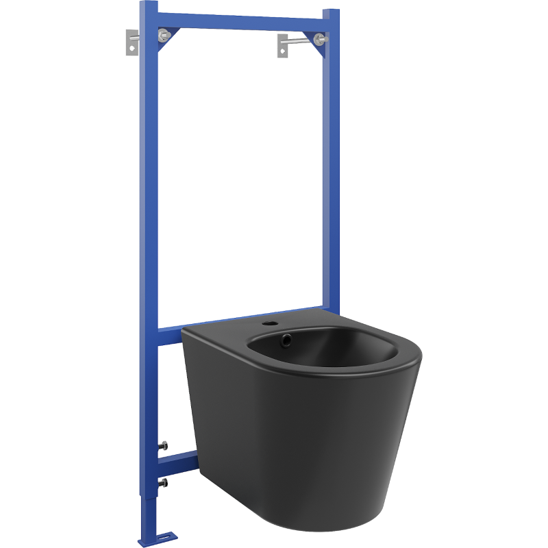 Mexen ensemble encastré pour bidet cadre Fenix B avec bidet Rico, noir mat - 69935724885