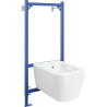 Mexen ensemble encastré bidet cadre Fenix B avec bidet Stella, blanc - 69935685100