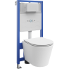 Mexen Rico inbouw WC-set Fenix Slim frame met WC-pot en softclose zitting, wit mat - 61030724001