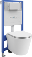 Mexen Rico WC aluskonstruktsiooniga Fenix Slim koos WC-potiga ja pehmelt sulguva prill-lauaga, valge matt - 61030724001