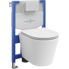 Mexen Rico WC sisseehitatud paigalduskomplekt Fenix XS-F koos WC poti ja aeglaselt langeva kaanega, valge matt - 68030724001