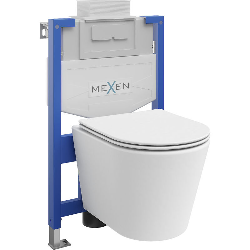 Mexen Rico inbouw WC-set Fenix XS-U met hangend toilet en soft-close zitting, witte mat - 68530724001