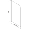 Mexen Cubik rectangular bathtub 160 x 70 cm with casing and 1-panel screen 70 cm, transparent, black - 550316070X9007017000