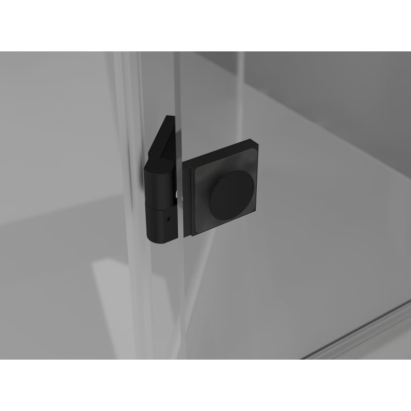 Mexen Lunar T left hinged shower enclosure 80 x 80 cm, transparent, black - 834T-080-080-70-00-L