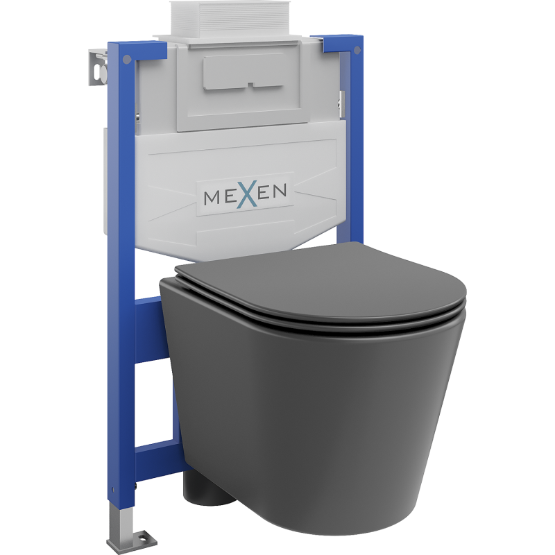 Mexen Unterputz-WC-Set Fenix XS-U mit WC-Schüssel Rico und Absenkautomatik, dunkelgrau matt - 68530724071