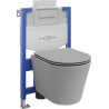 Mexen ensemble encastré WC bâti-support Fenix XS-U avec cuvette WC Rico et abattant à fermeture douce, gris clair mat - 6853072?