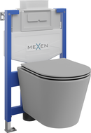 Mexen Rico WC aluskraani komplekt Fenix XS-U koos WC-poti ja pehmelt sulguva prill-lauaga, helehall matt - 68530724061