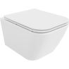 Mexen Madox Rimless wc pot met een softclose slim zitting, duroplast, glanzend wit - 30154000