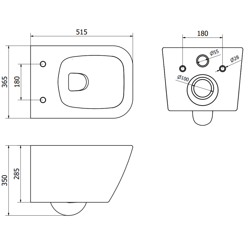 Mexen Madox WC školjka Rimless s počasnim zapiranjem slim, duroplast, bela sijaj - 30154000