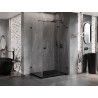 Mexen Lunar T kabina prysznicowa uchylna prawa 70 x 90 cm, transparent, czarna - 834T-070-090-70-00-P