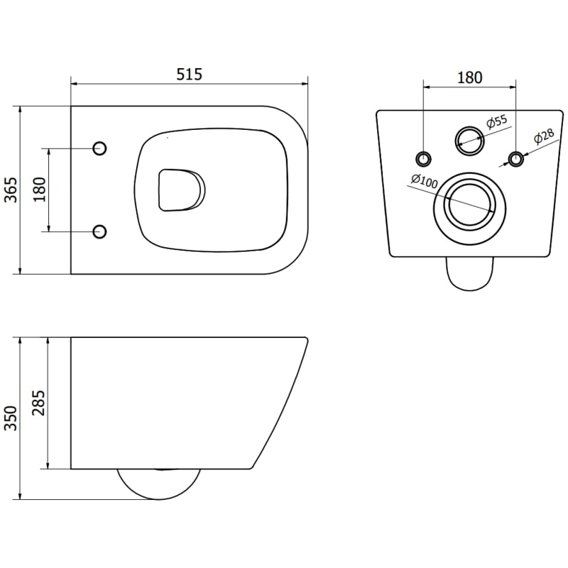 Mexen Madox miska wc Rimless z deską wolnoopadającą slim, duroplast, szara ciemna mat - 30154061