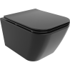 Mexen Madox cuvette WC sans rebord avec abattant à descente lente slim, duroplast, noir mat - 30154070