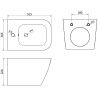 Mexen Madox Hänge-Bidet, dunkelgrau matt - 35155161