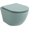 Mexen Lena wc sospeso senza bordo con sedile a chiusura rallentata slim, duroplast, verde chiaro opaco - 30224048