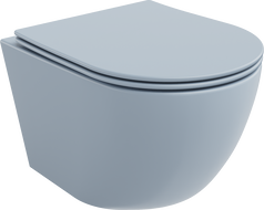 Mexen Lena WC podsēdek Rimless ar lēnas krišanas slim vāku, duroplast, pelēki-zils matēts - 30224069