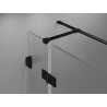 Mexen Lunar T dušinurk parempoolne 85 x 120 cm, läbipaistev, must - 834T-085-120-70-00-P