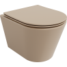 Mexen Rico inodoro suspendido sin reborde con asiento abatible lento slim, duroplast, cappuccino mate - 30724064