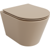 Mexen Rico miska wc Rimless z deską wolnoopadającą slim, duroplast, cappuccino mat - 30724064
