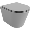 Mexen Rico cuvette WC sans rebord avec abattant slim à descente progressive, duroplast, gris clair mat - 30724061