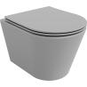 Mexen Rico wc-pot Rimless met langzaam vallende slanke zitting, duroplast, lichtgrijs mat - 30724061