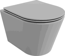 Mexen Rico Rimless WC pott aeglaselt sulguva slim istmega, duroplast, helehall matt - 30724061