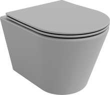 Mexen Rico WC školjka Rimless s tankom daskom, duroplast, svijetlo siva mat - 30724061