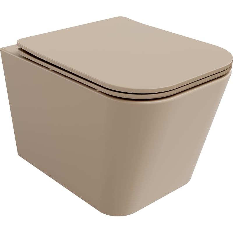 Mexen Teo WC školjka Rimless s daskom sa sporim spuštanjem slim, duroplast, cappuccino mat - 30854064