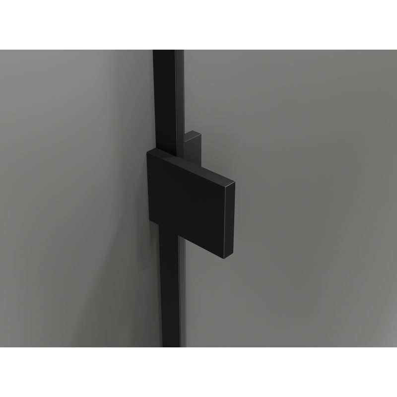 Mexen Lunar T cabina doccia a battente destra 100 x 80 cm, trasparente, nera - 834T-100-080-70-00-P