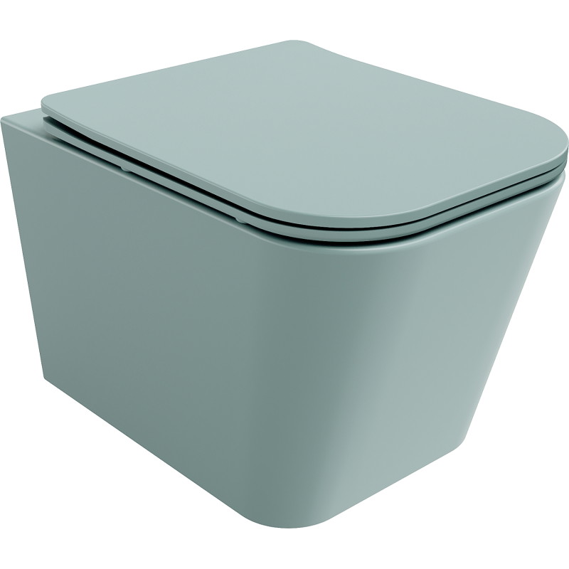Mexen Teo wc-pot Rimless met slow-close slim duroplast zitting, lichtgroen mat - 30854048