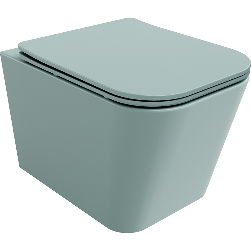 Mexen Teo WC-Schüssel Rimless mit langsam schließendem Slim-Sitz, Duroplast, hellgrün matt - 30854048