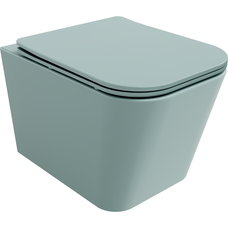 Mexen Teo inodoro Rimless con asiento de cierre suave slim, duroplast, verde claro mate - 30854048