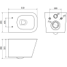 Mexen Teo WC-Schüssel Rimless mit Slim-Absenkautomatik, Duroplast, Grau-Blau Matt - 30854069