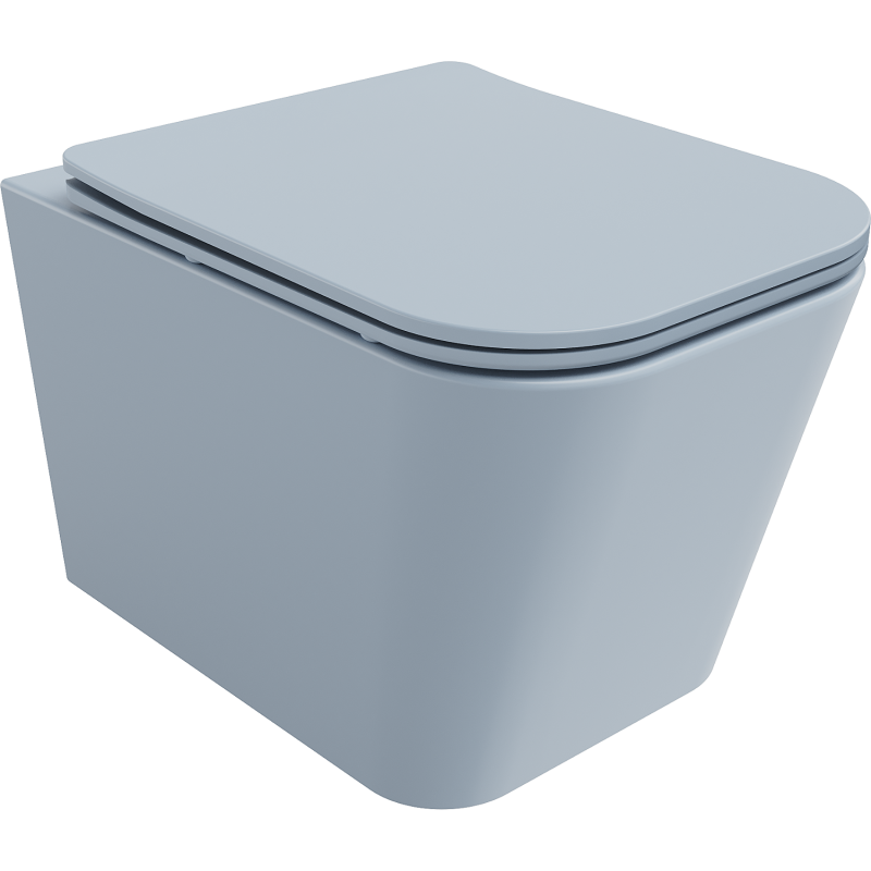 Mexen Teo vaso wc Rimless con sedile a chiusura rallentata slim, duroplast, grigio-blu opaco - 30854069
