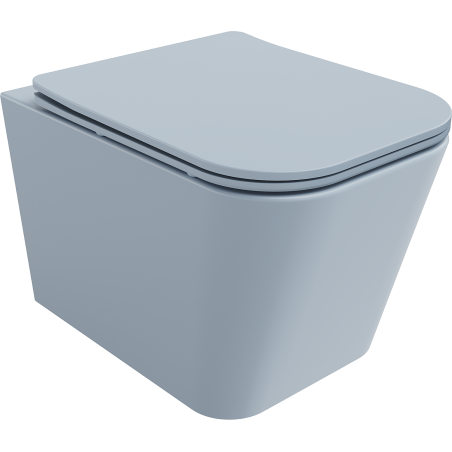 Mexen Teo WC-Schüssel Rimless mit Slim-Absenkautomatik, Duroplast, Grau-Blau Matt - 30854069